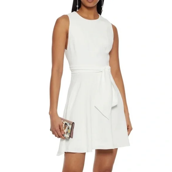 alice and olivia fit and flare dress Alice + Olivia- Francine Vneck Fit and Flare Dress – Blond Genius main image 0